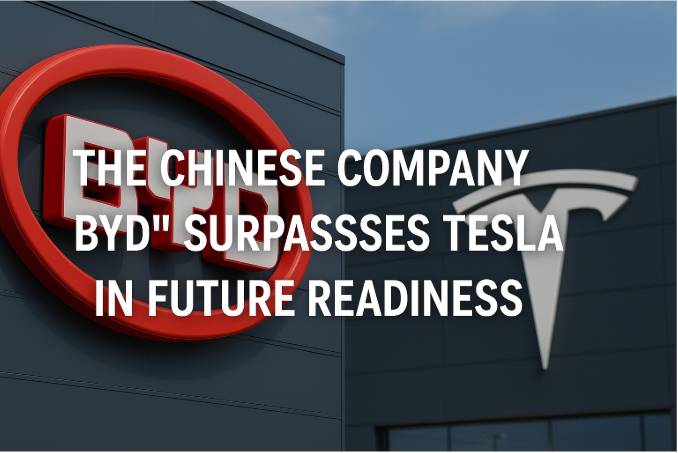 चीनी कंपनी "BYD" ने भविष्य की तत्परता में Tesla को पछाड़ा